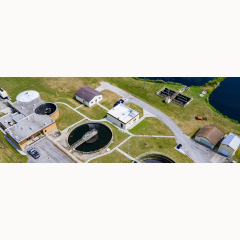 Aerial Photo of Alma Waste Water Treatment Plant